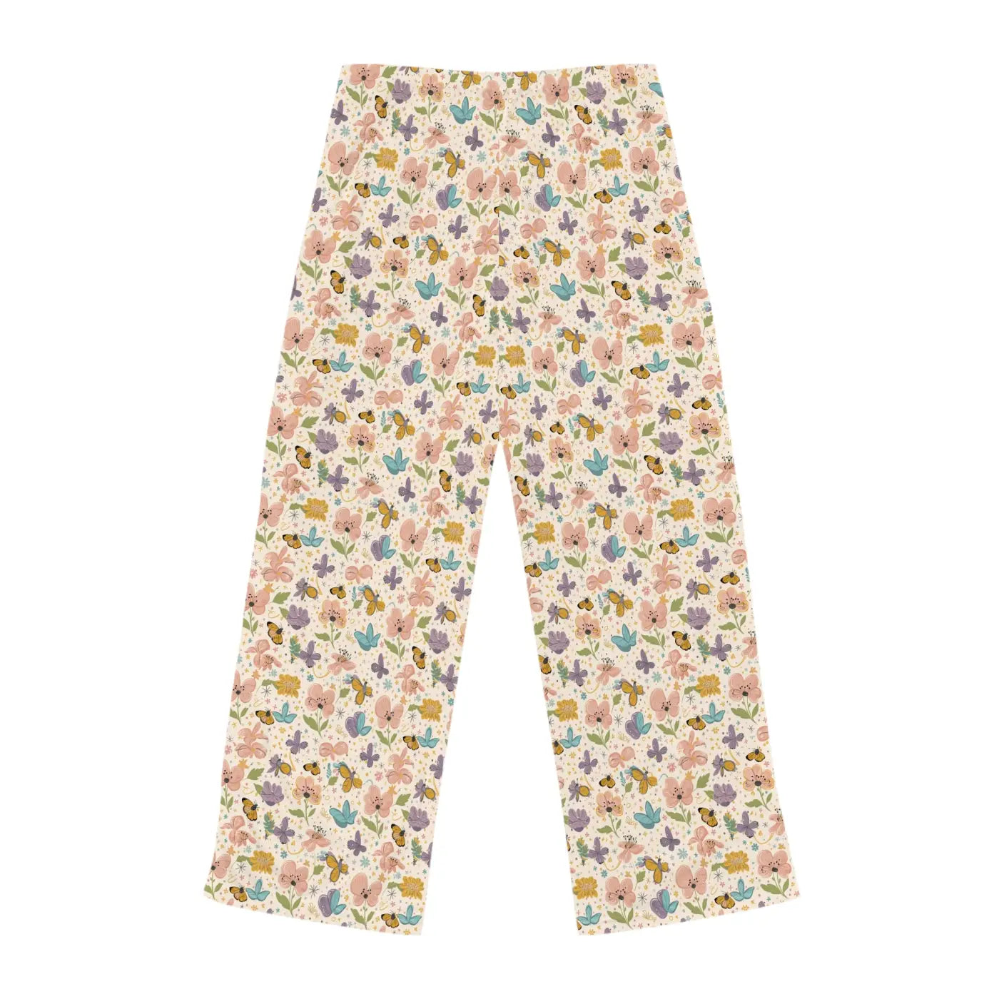 Soft Floral Butterfly Pajama Pants - Polyester - DipaliZ