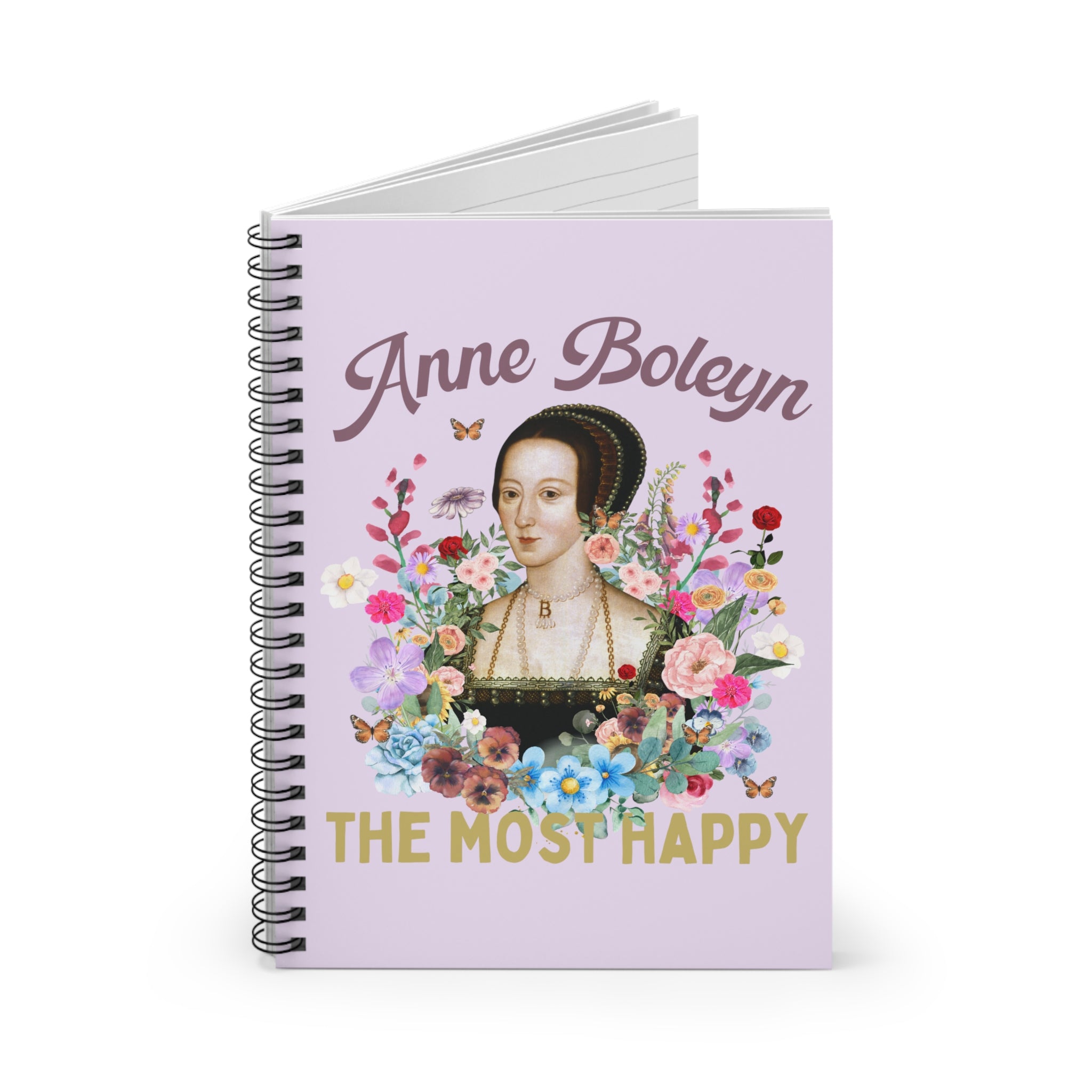 Floral Cottagecore Notebook for History Lover: Anne Boleyn