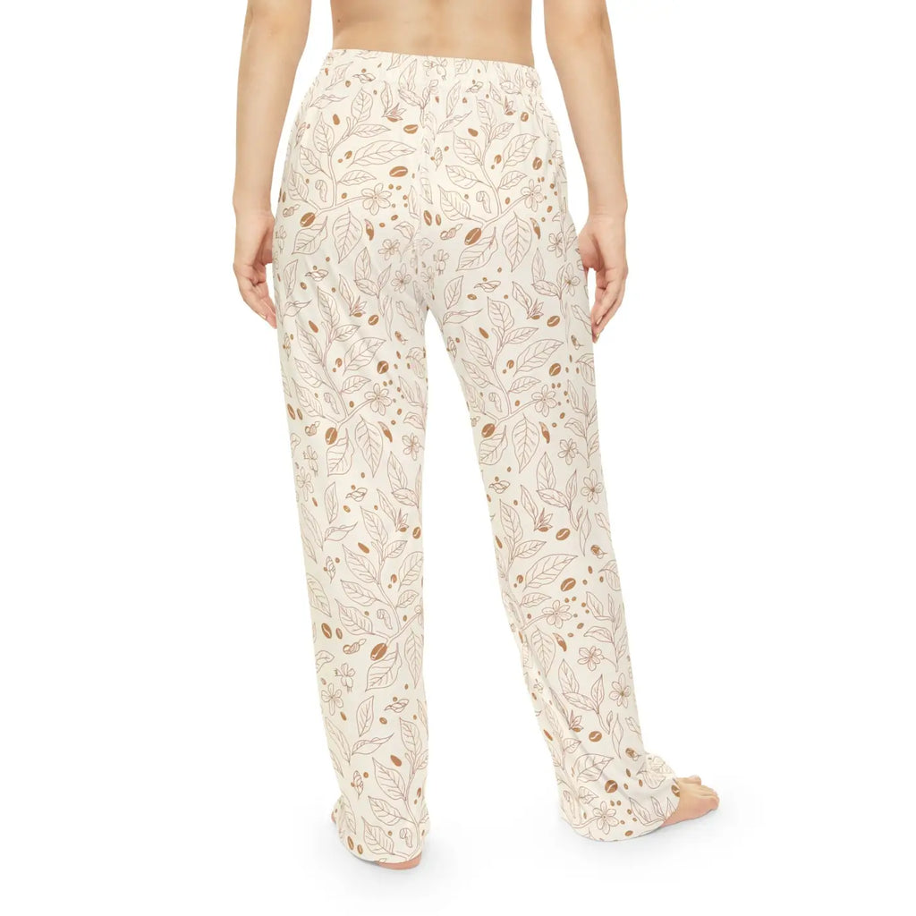 Soft Floral Cream Lounge Pajama Pants - Botanical - DipaliZ