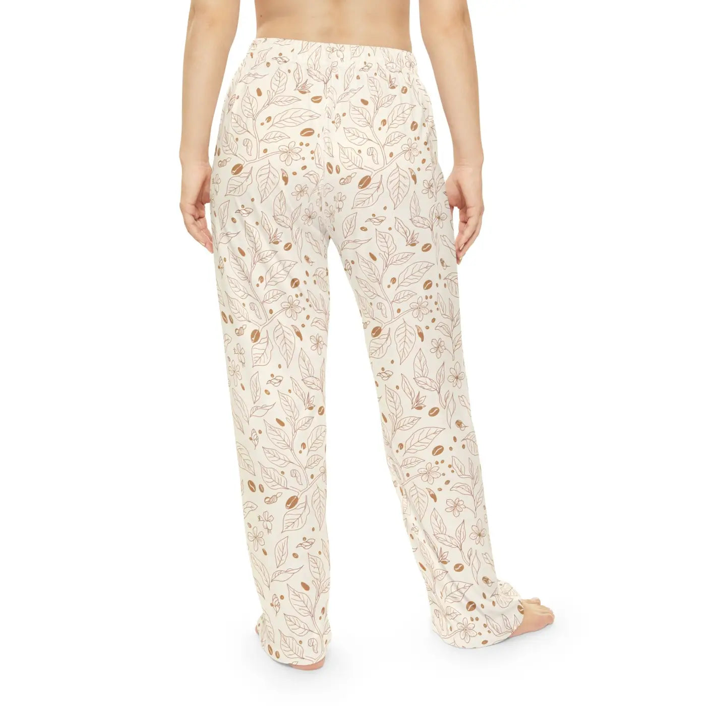 Soft Floral Cream Lounge Pajama Pants - Botanical - DipaliZ