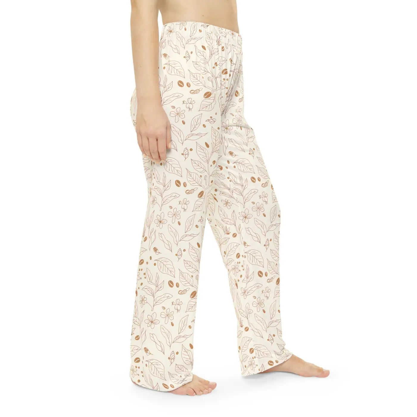 Soft Floral Cream Lounge Pajama Pants - Botanical - DipaliZ
