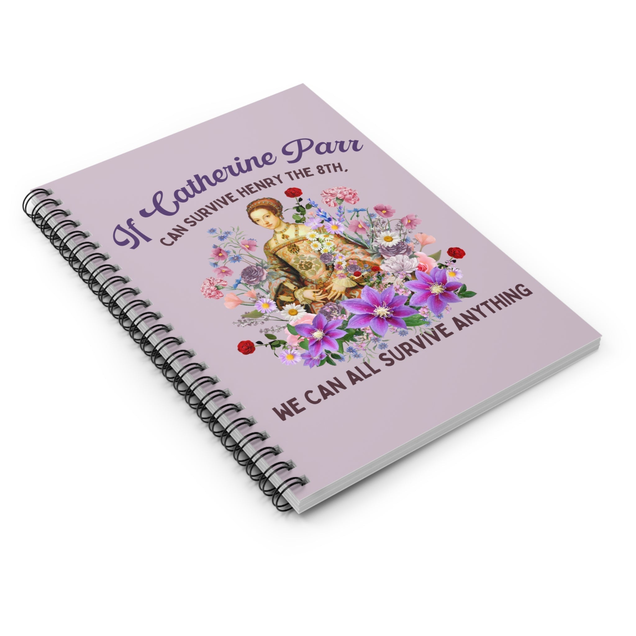 Floral English History Notebook with Cottagecore Aesthetic: Catherine Parr