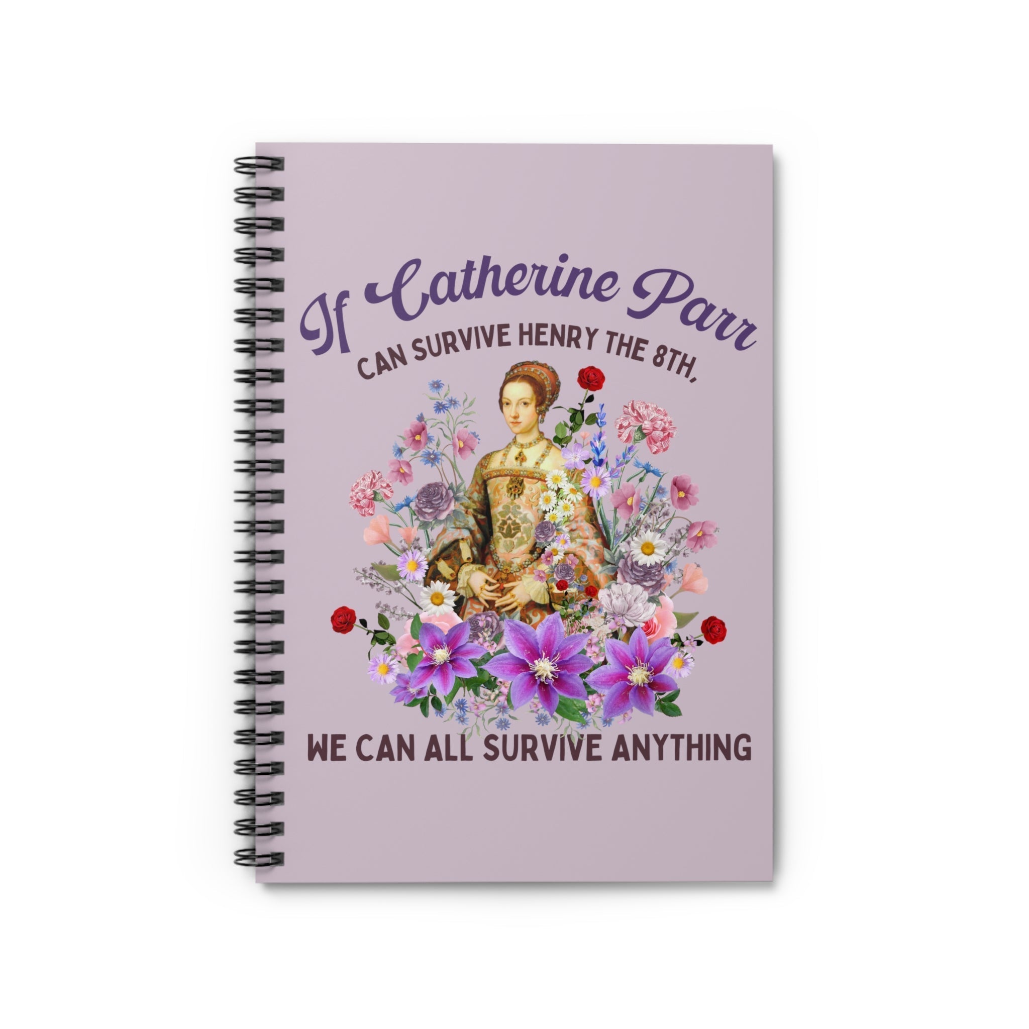 Floral English History Notebook with Cottagecore Aesthetic: Catherine Parr