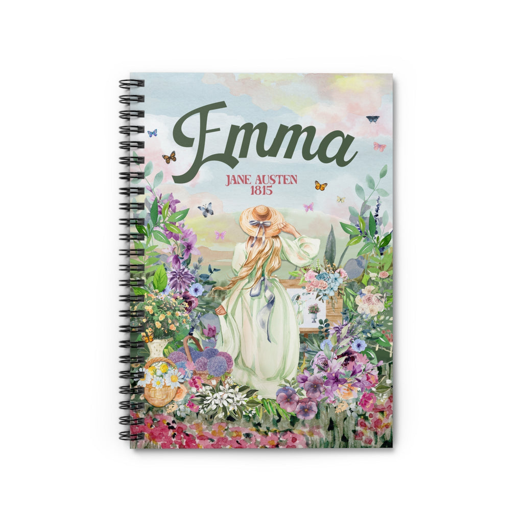 Floral Jane Austen Notebook for Classic Literature Lover: Emma 1815