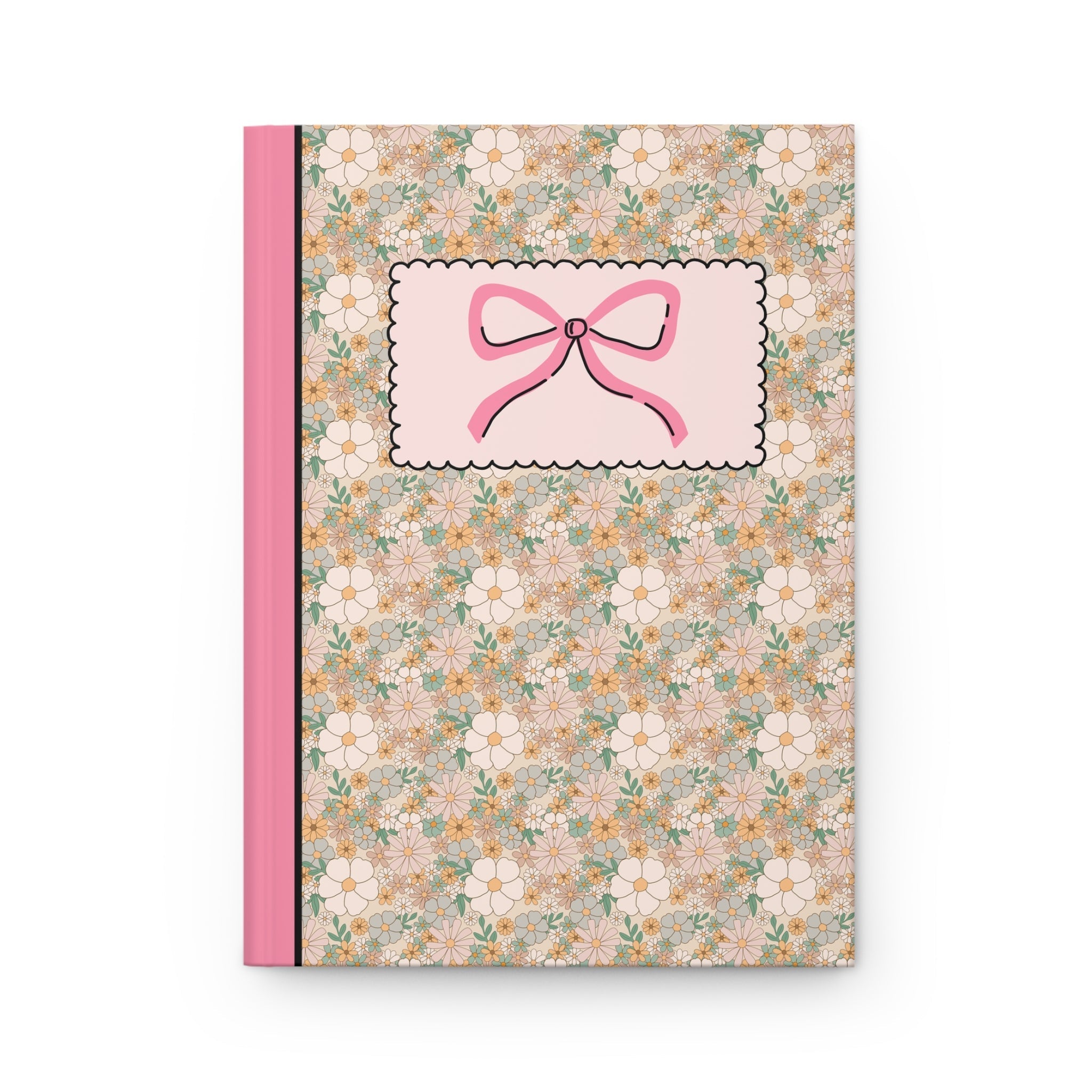 Floral Notebook with Bow