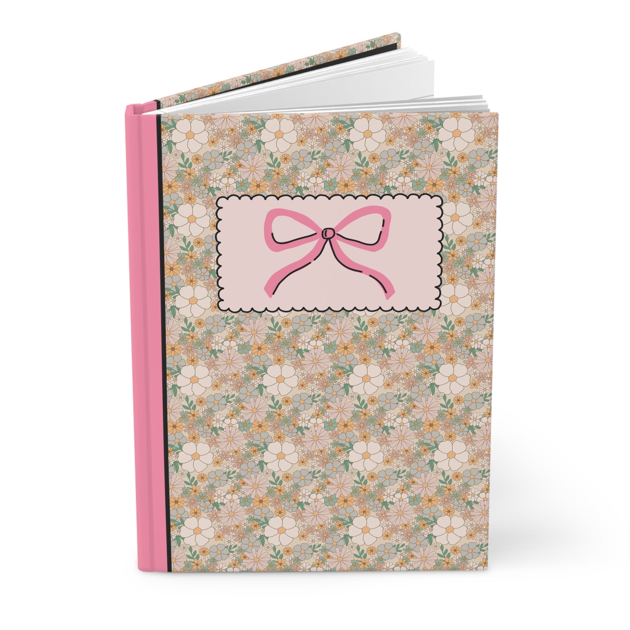 Floral Notebook with Bow