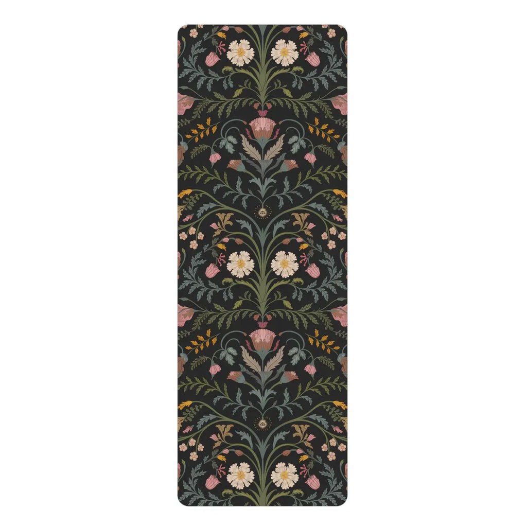 Vibrant Floral Rubber Yoga Mat - Ornate Pattern - Dipaliz