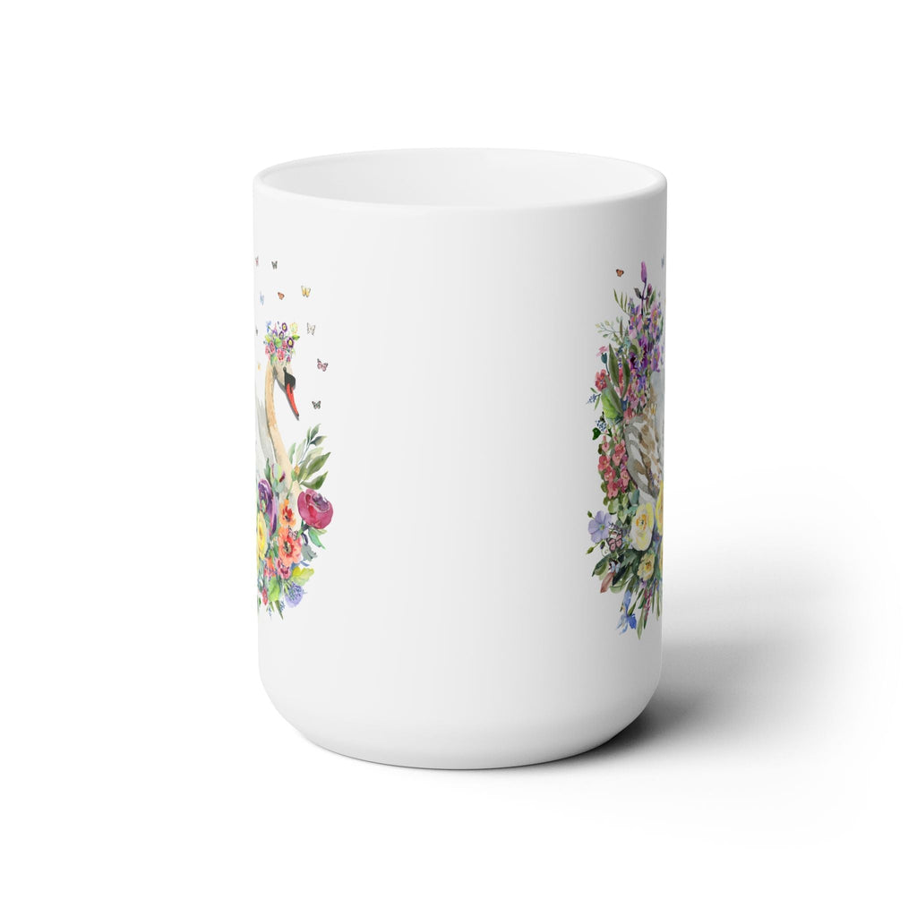 Floral Swan Coffee Mug