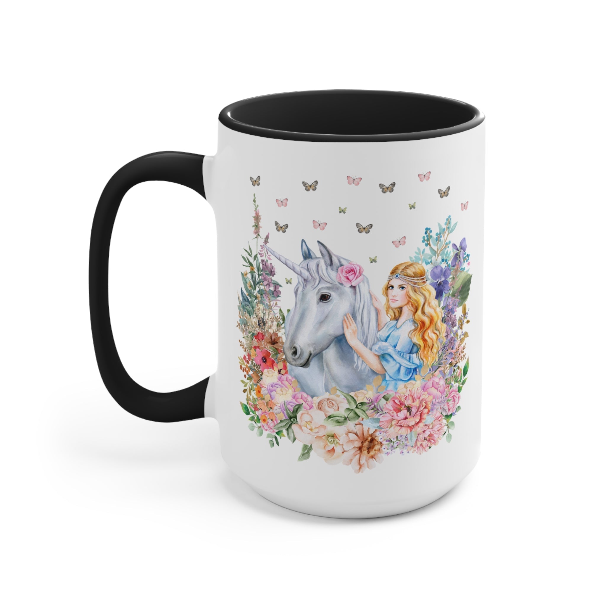 Floral Unicorn Mug for Fantasy Lover