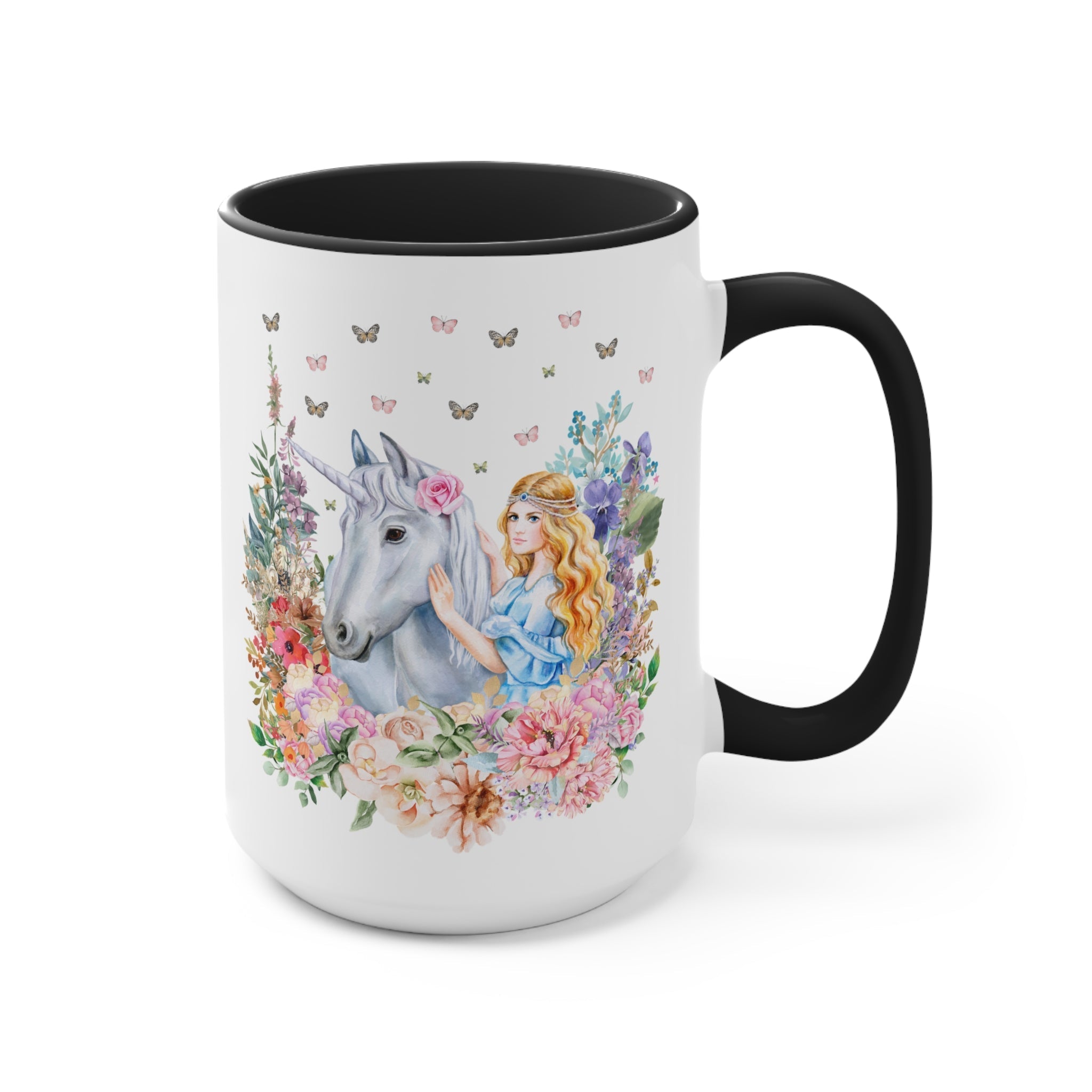 Floral Unicorn Mug for Fantasy Lover