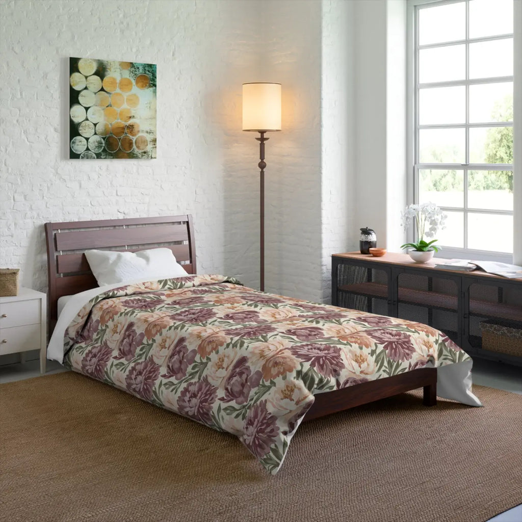 Floral Vintage Comforter - English Garden Bedding - DipaliZ