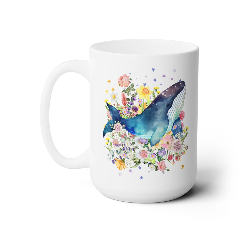 Floral Whale Coffee Mug