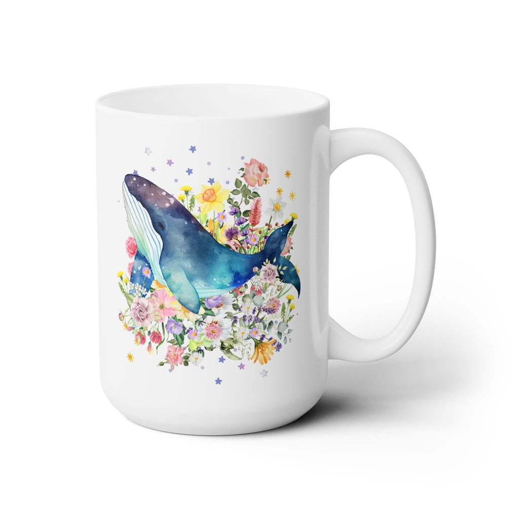 Floral Whale Coffee Mug