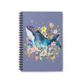 Floral Whale Notebook with Boho Celestial Feel: 118 Page Spiral Notebook