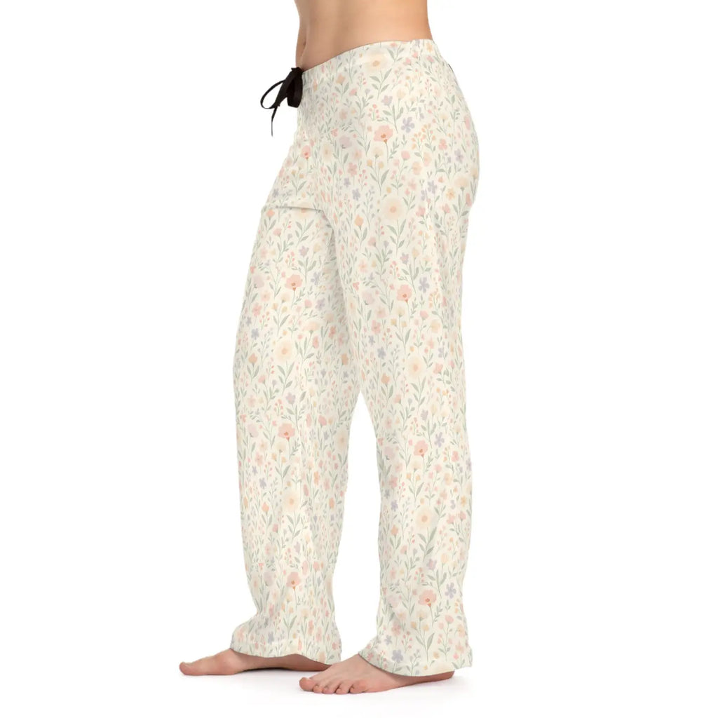 Floral Women’s Pajama Pants - Comfy Lounge Jersey - DipaliZ