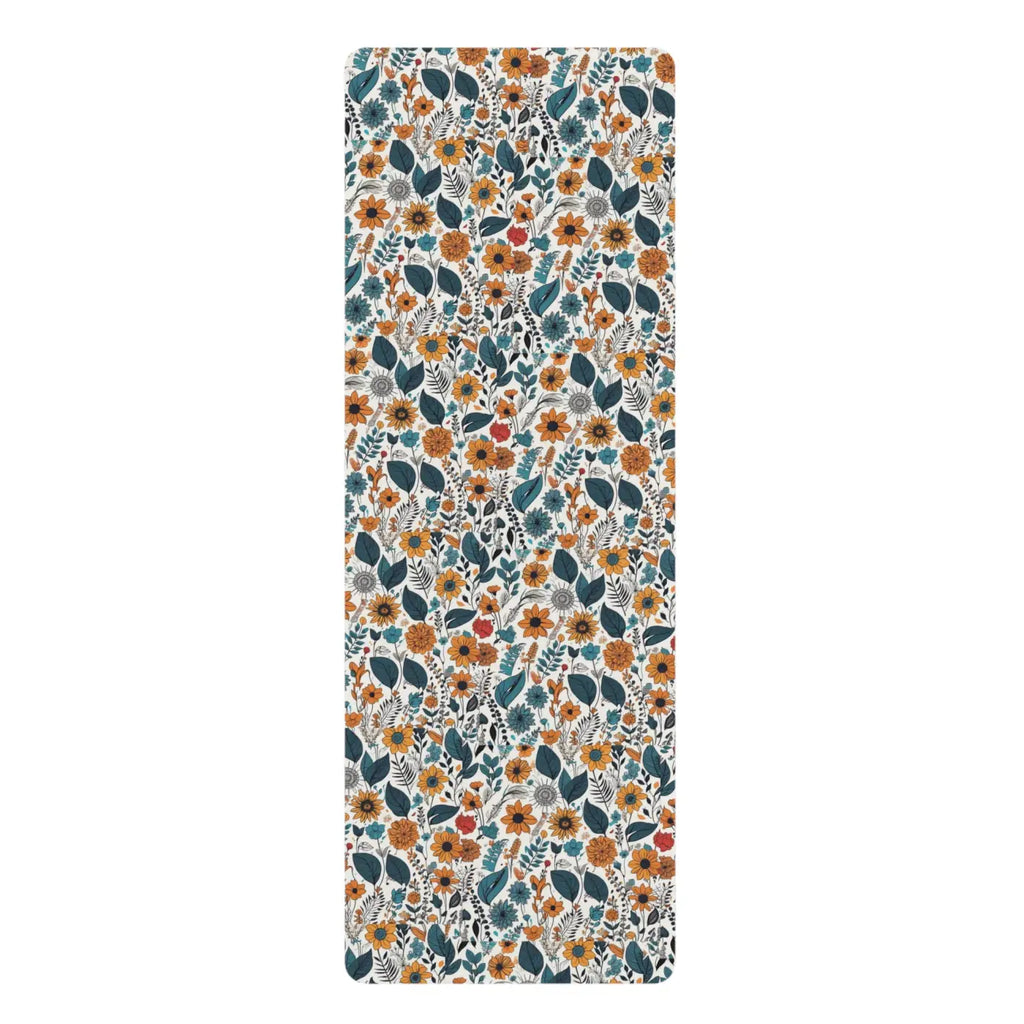 Floral Yoga Mat Microfiber Suede Optimal Balance Dipaliz
