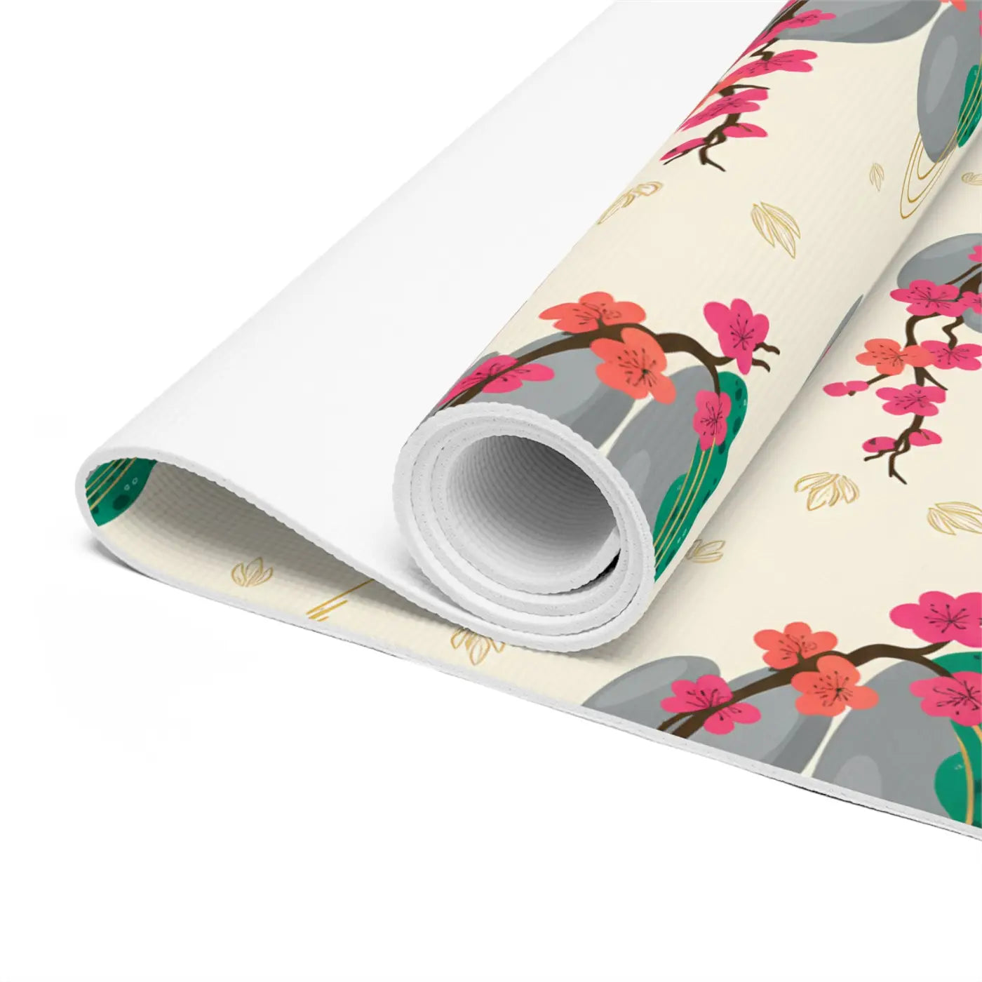 Floral Zen Blossom Foam Yoga Mat - Non Slip Cushion - Dipaliz