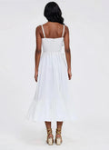 Flutter Poplin Butterfly Midi Dress – Off White