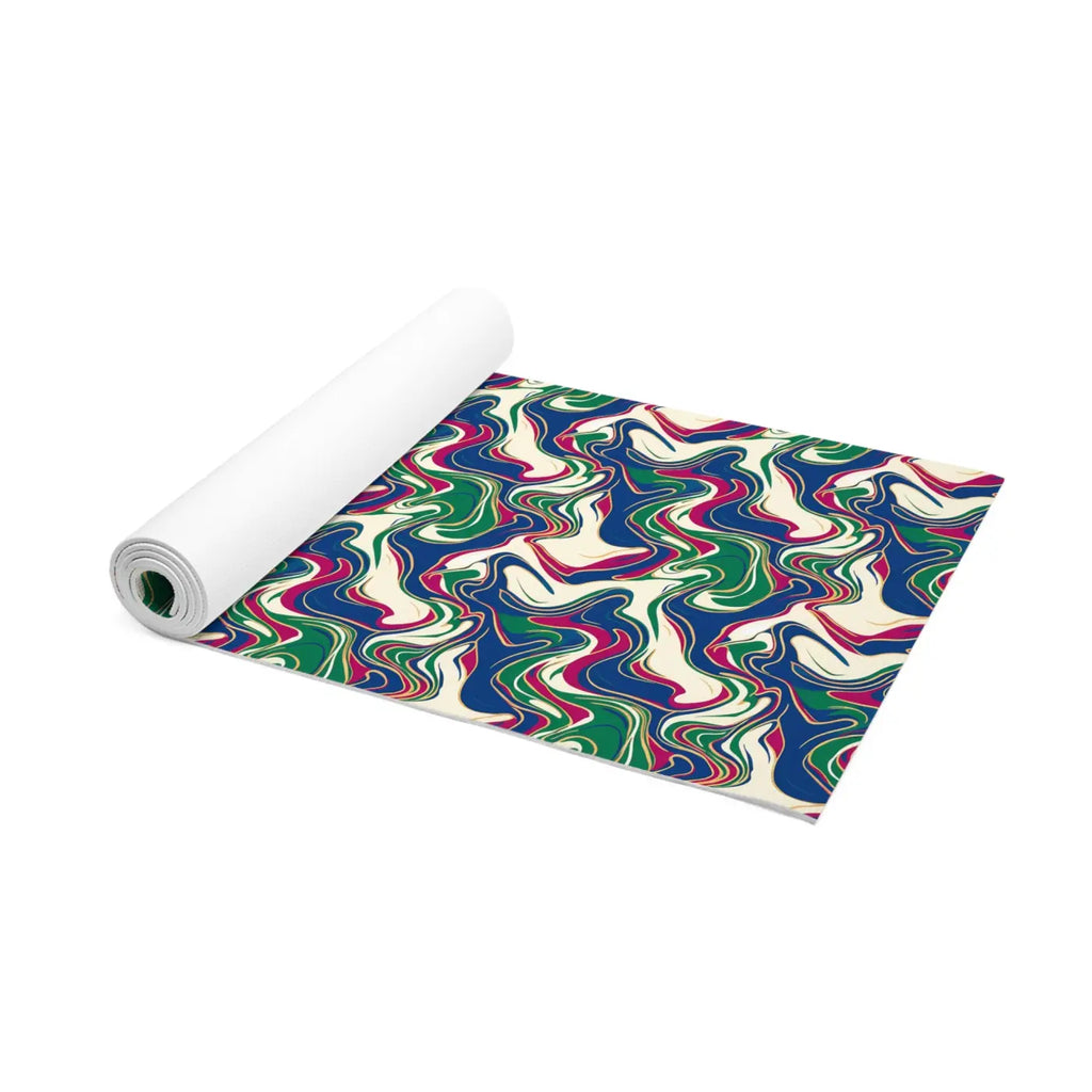 Vibrant Foam Yoga Mat - Retro Swirl Practice Space - Dipaliz