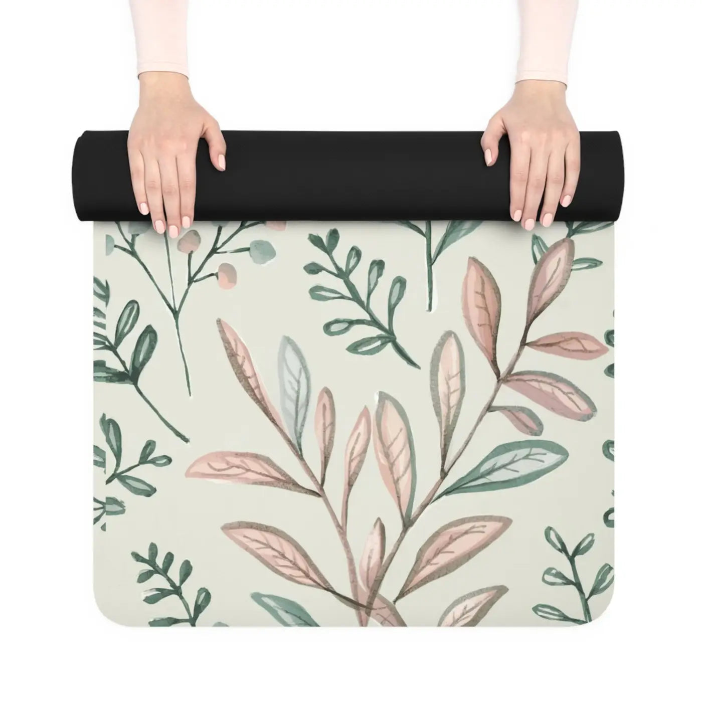 Vibrant Foliage Rubber Yoga Mat - Suede Yoga Practice - Dipaliz