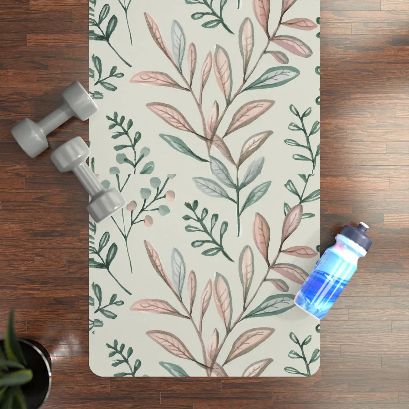Vibrant Foliage Rubber Yoga Mat - Suede Yoga Practice - Dipaliz