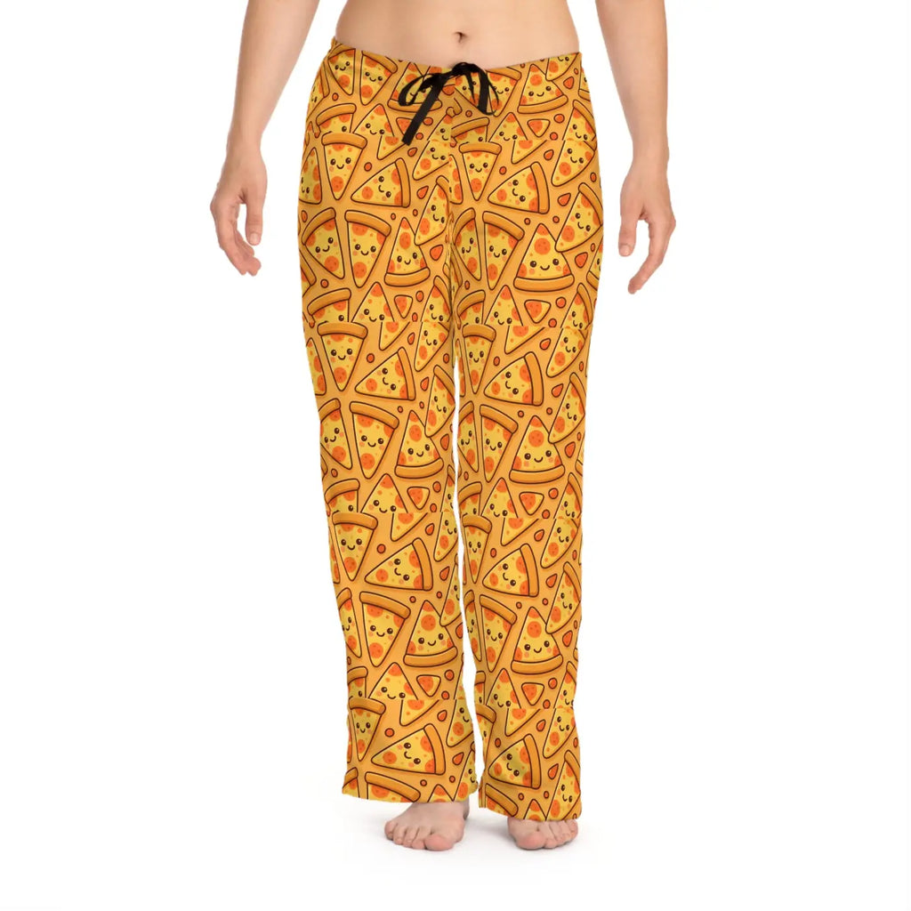 Soft Women's Pajama Pants - Fun Pizza Print Jersey - DipaliZ
