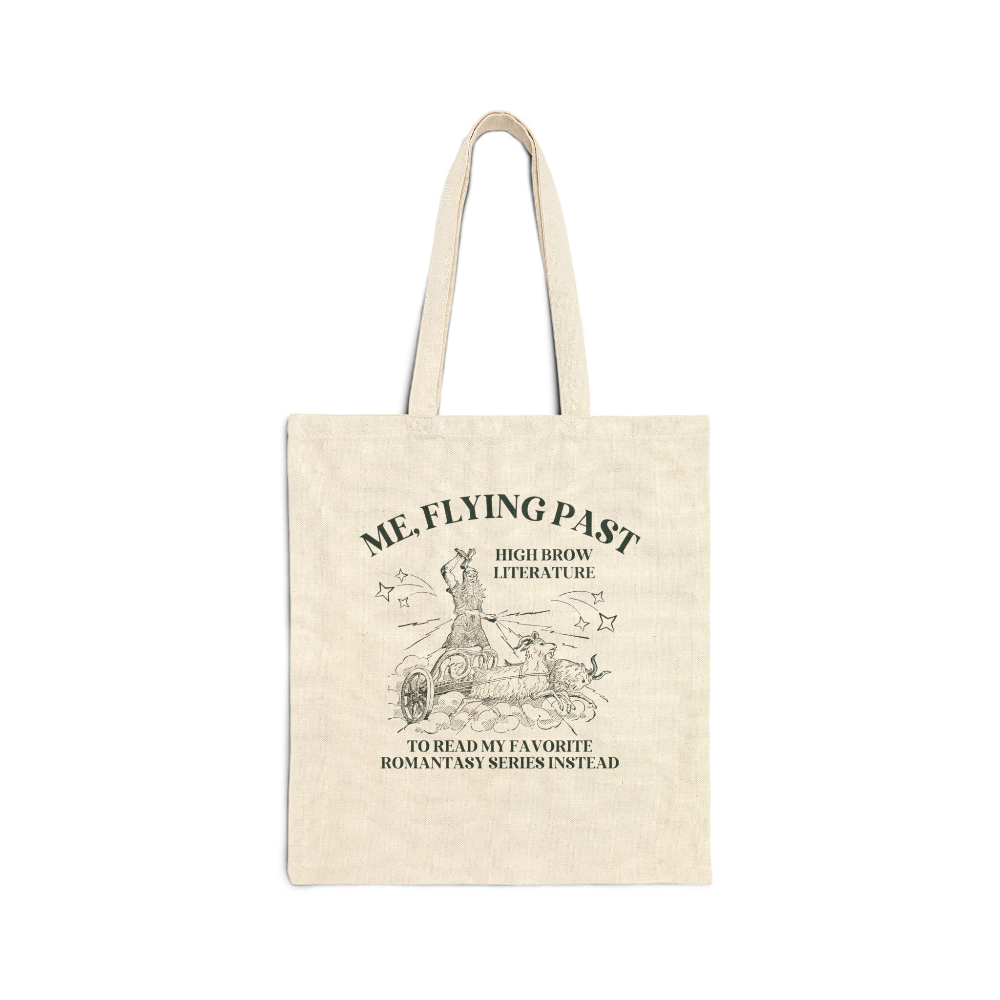 Funny Book Lover Tote Bag for Bookworm Who Loves Fantasy Romance Novels