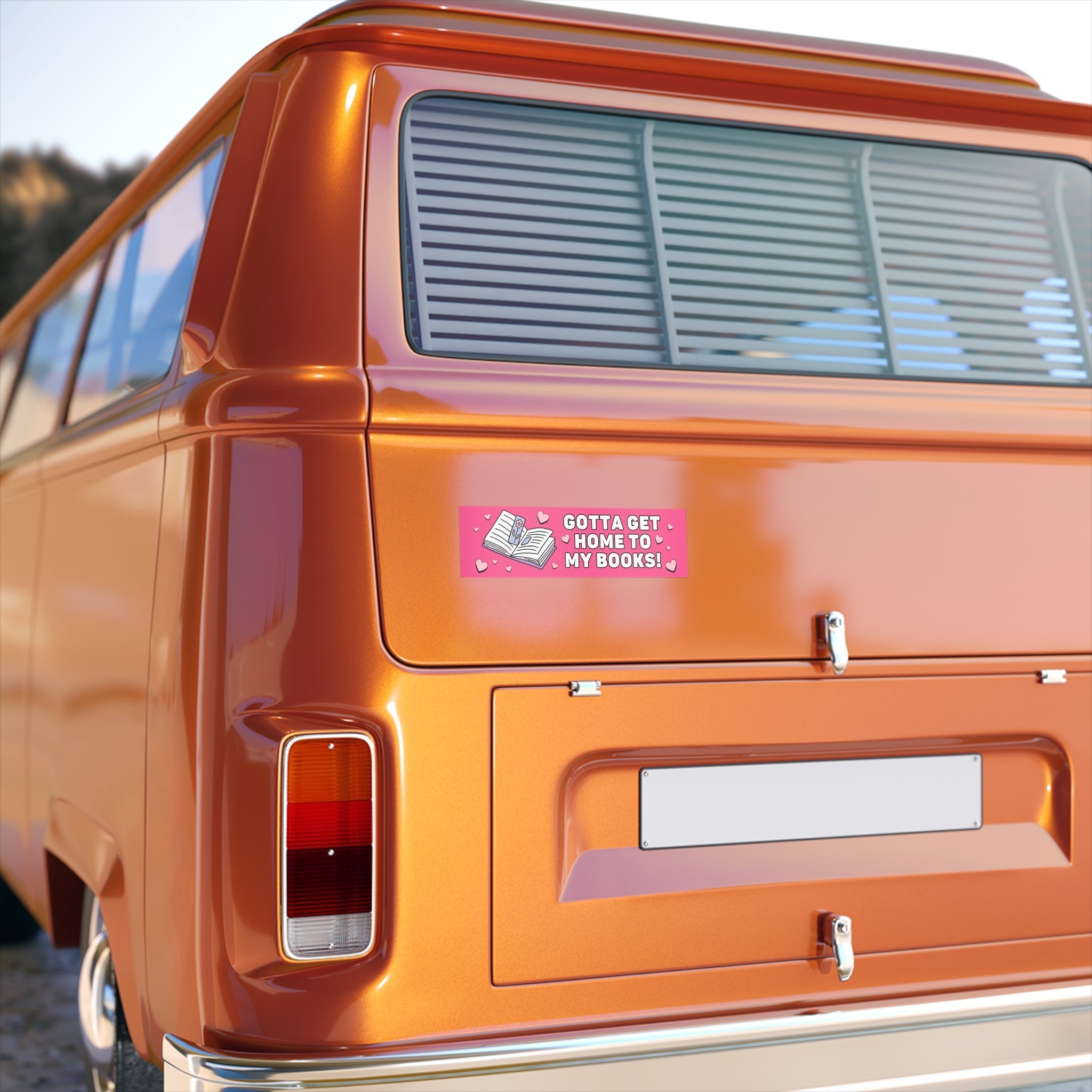Funny Bookish Bumper Sticker for Romance Reader: Gotta Get Home To My Books!