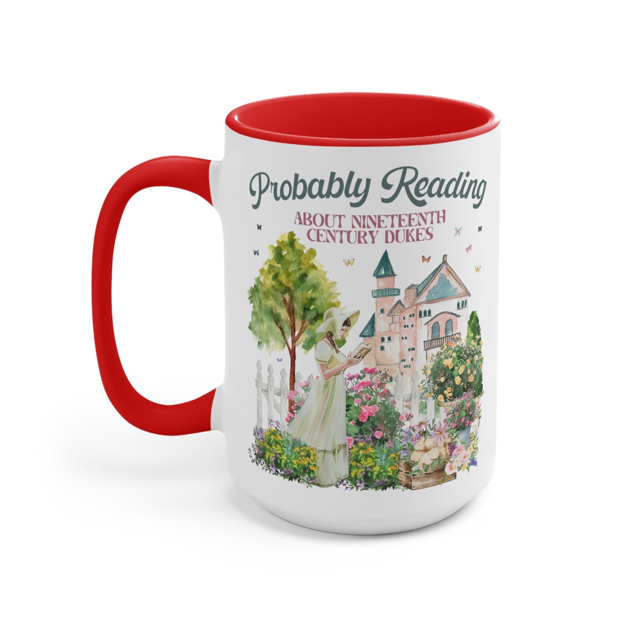 Funny Bookish Coffee Mug for Romance Reader: Probably Reading About Dukes