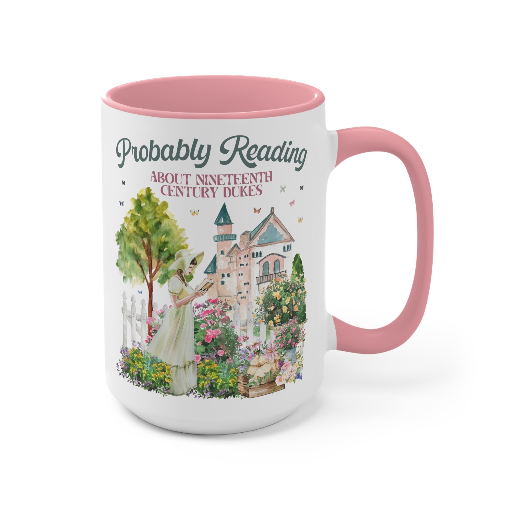 Funny Bookish Coffee Mug for Romance Reader: Probably Reading About Dukes