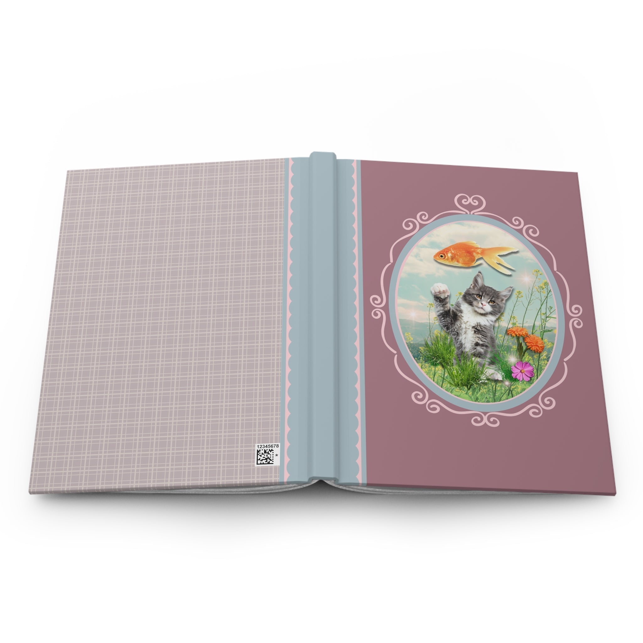 Funny Cat Notebook with Fish