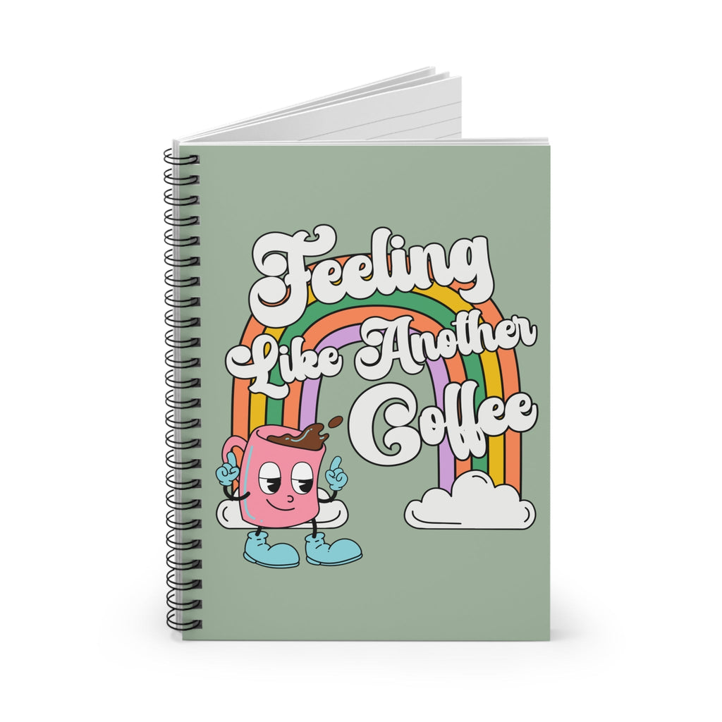 Funny Coffee Lover Journal: 118 Page Spiral Notebook | Cute Gift for New Mom or New Teacher, Cute Coffee Gift for Coffee Lover with Rainbow