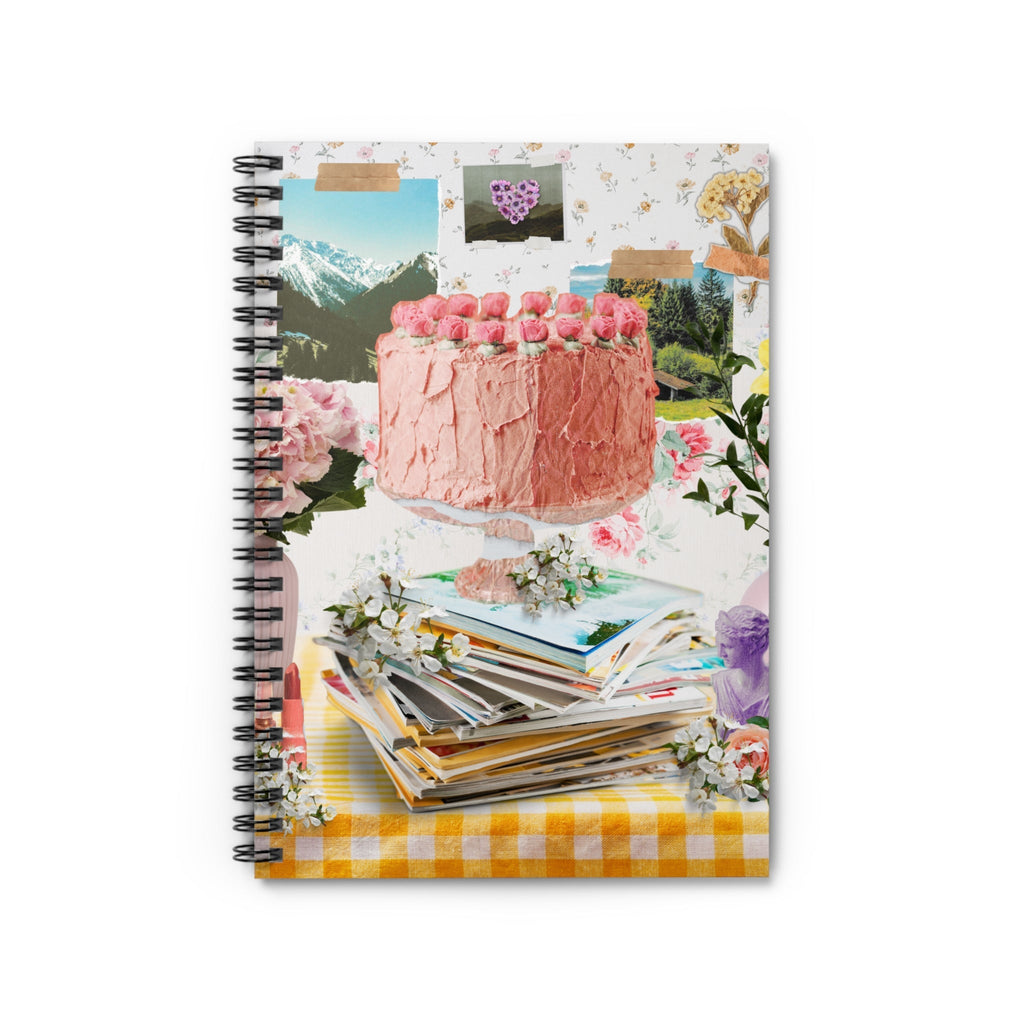Funny Collage Cake Notebook for Creative: Cute Spiral Notebook