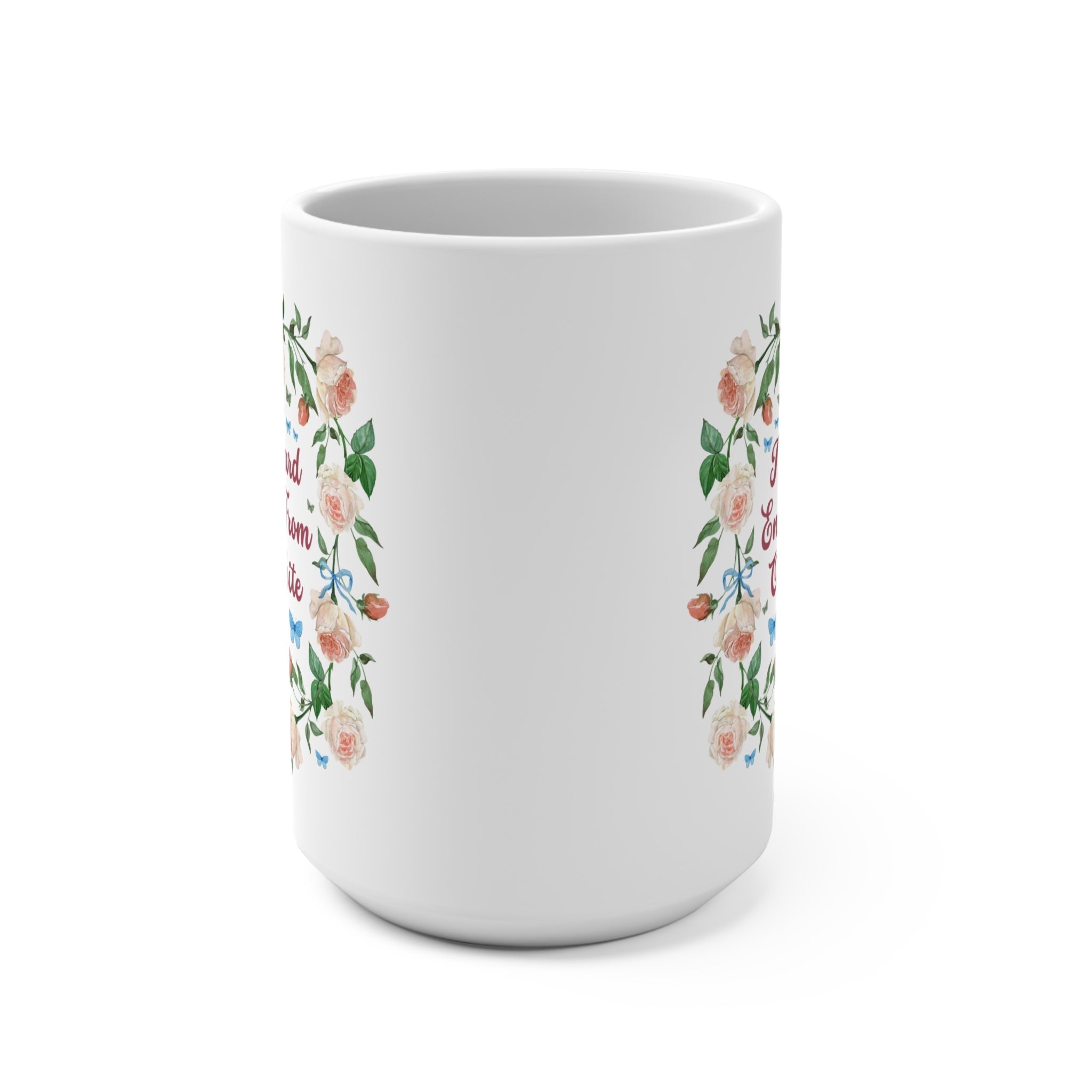 Funny Feminist Coffee Mug with Roses