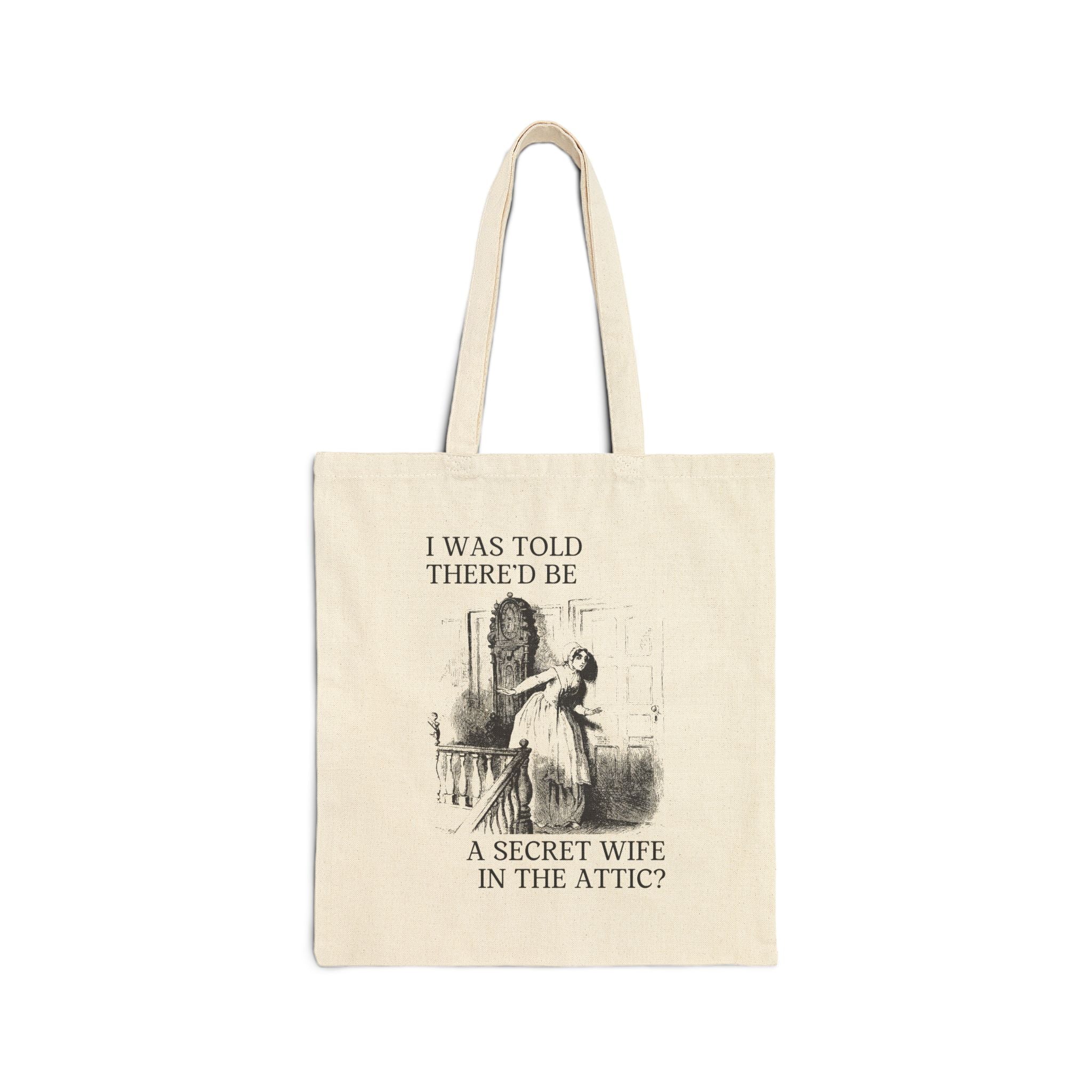 Funny Gothic Romance Tote Bag for Spooky Romance Reader Who Loves Jane Eyre
