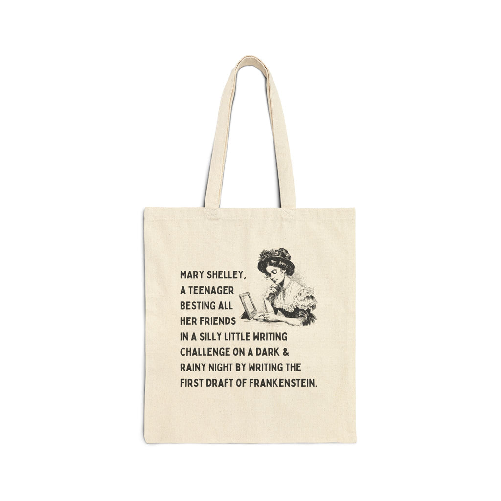 Funny Mary Shelley Tote Bag for English Major or Classic Literature Professor