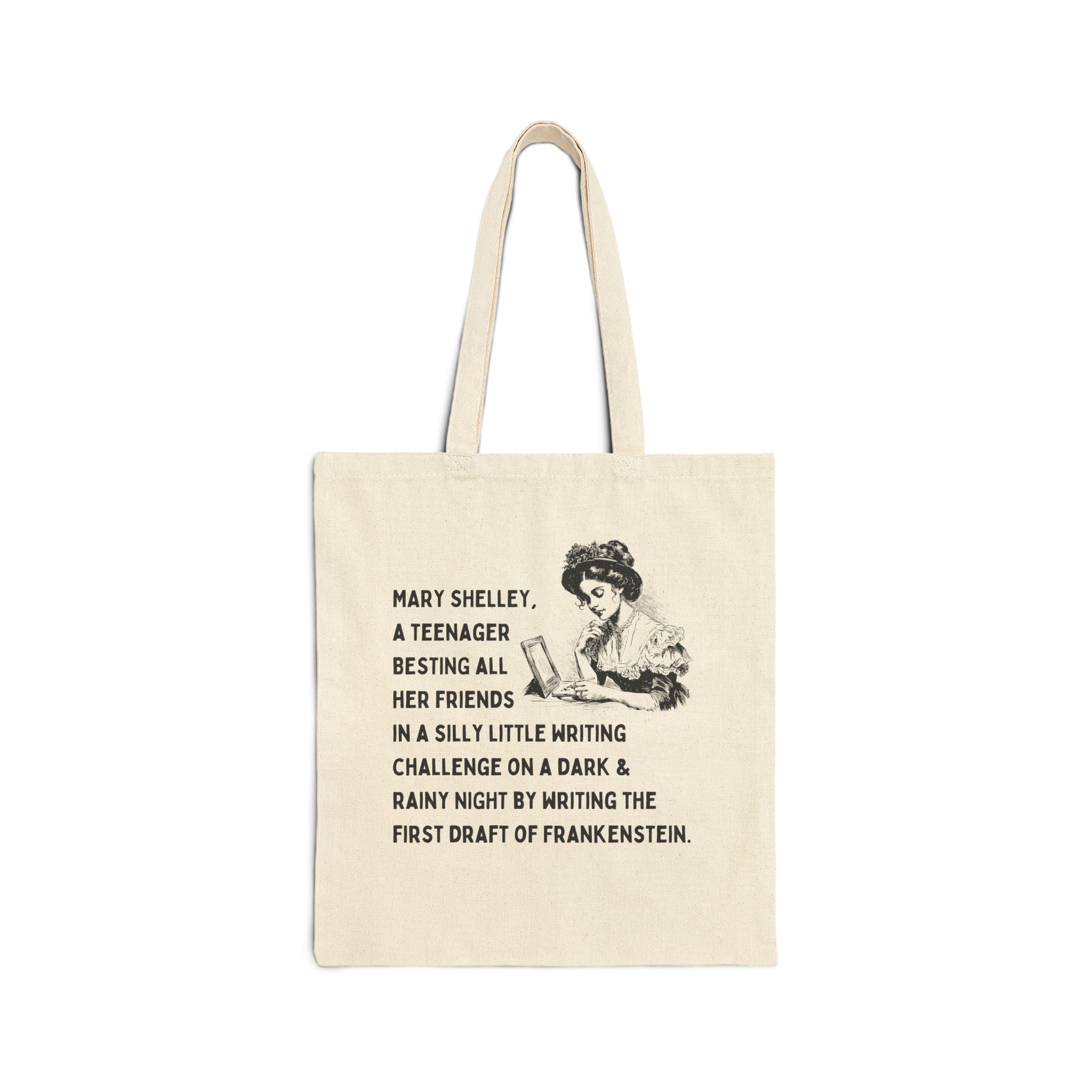 Funny Mary Shelley Tote Bag for English Major or Classic Literature Professor