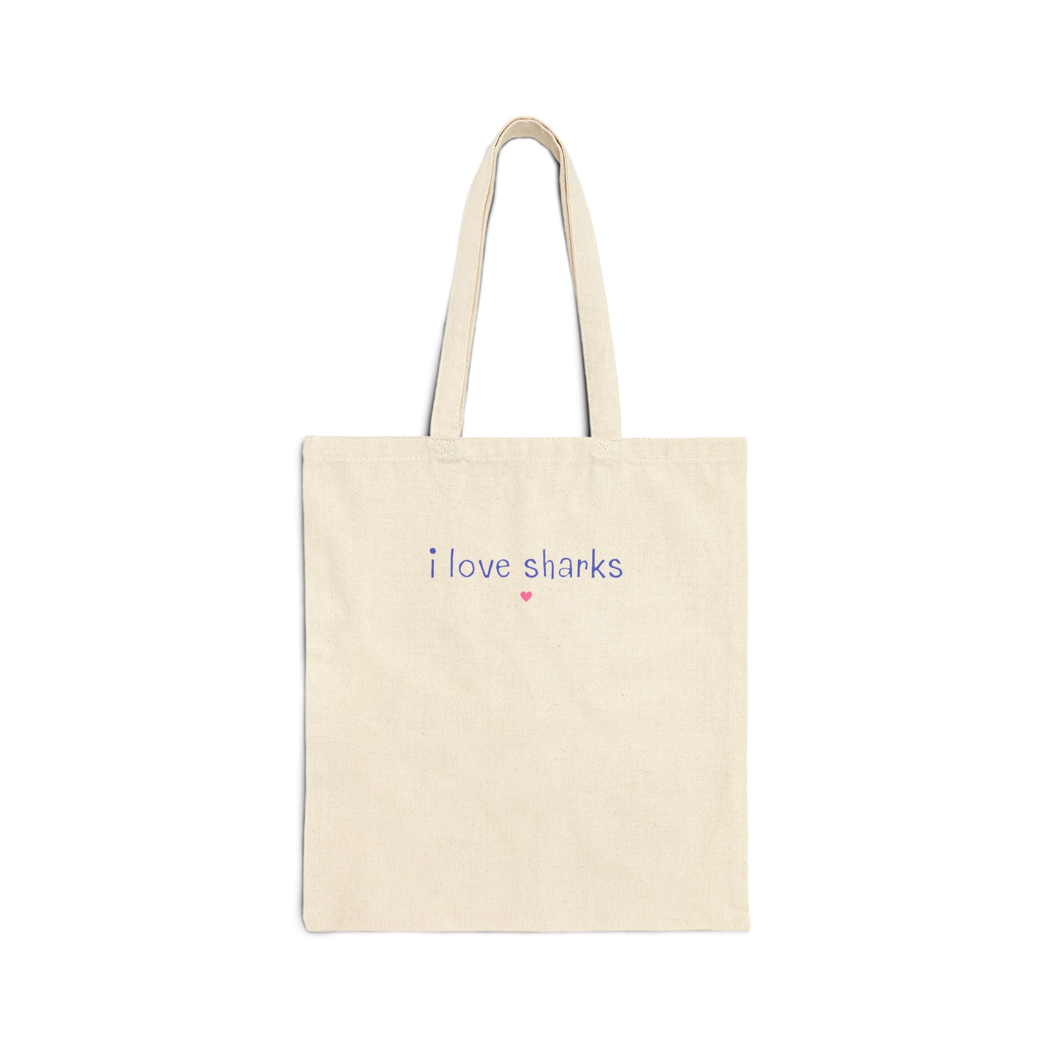 Funny Minimalist Shark Tote Bag