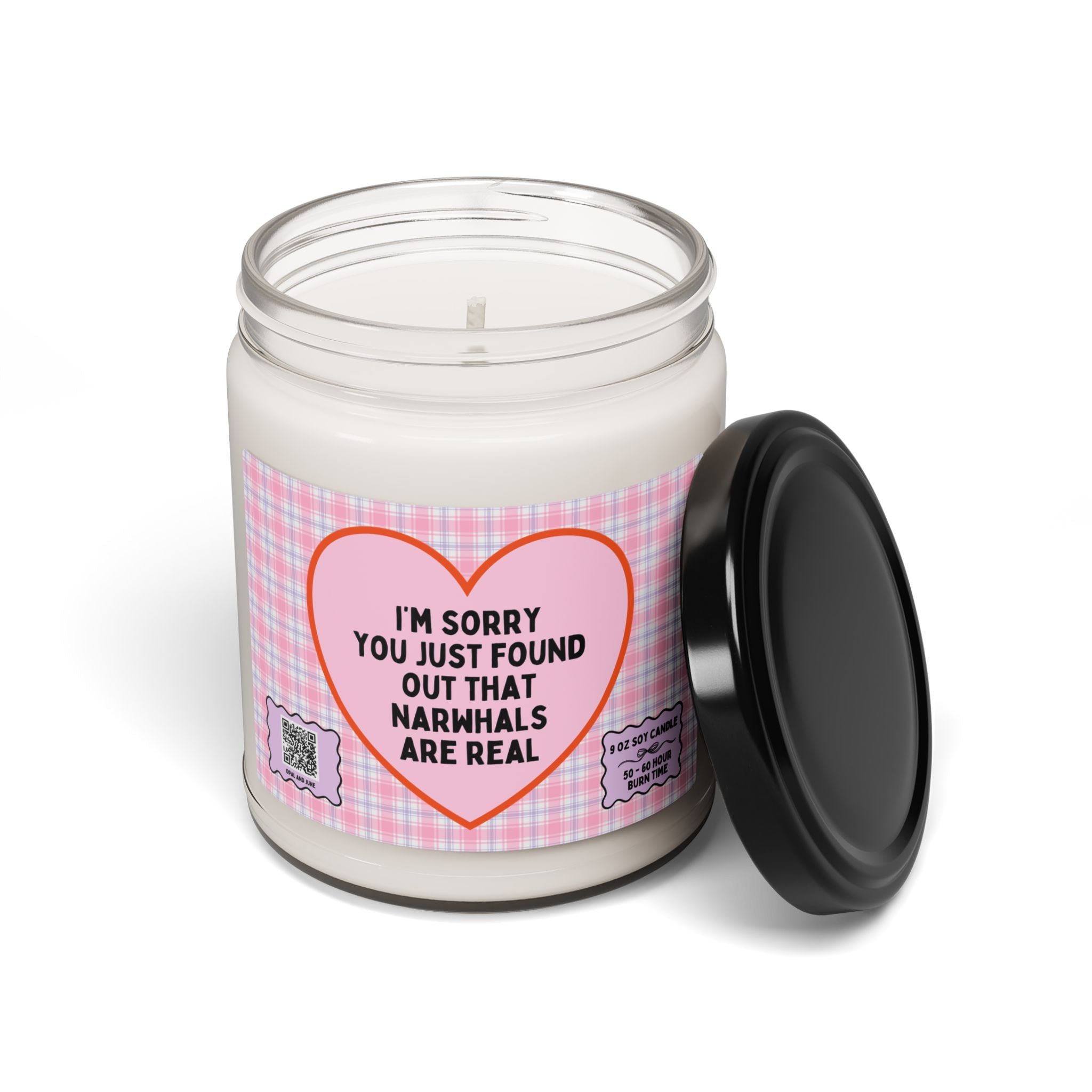 Funny Narwhal Lover Candle