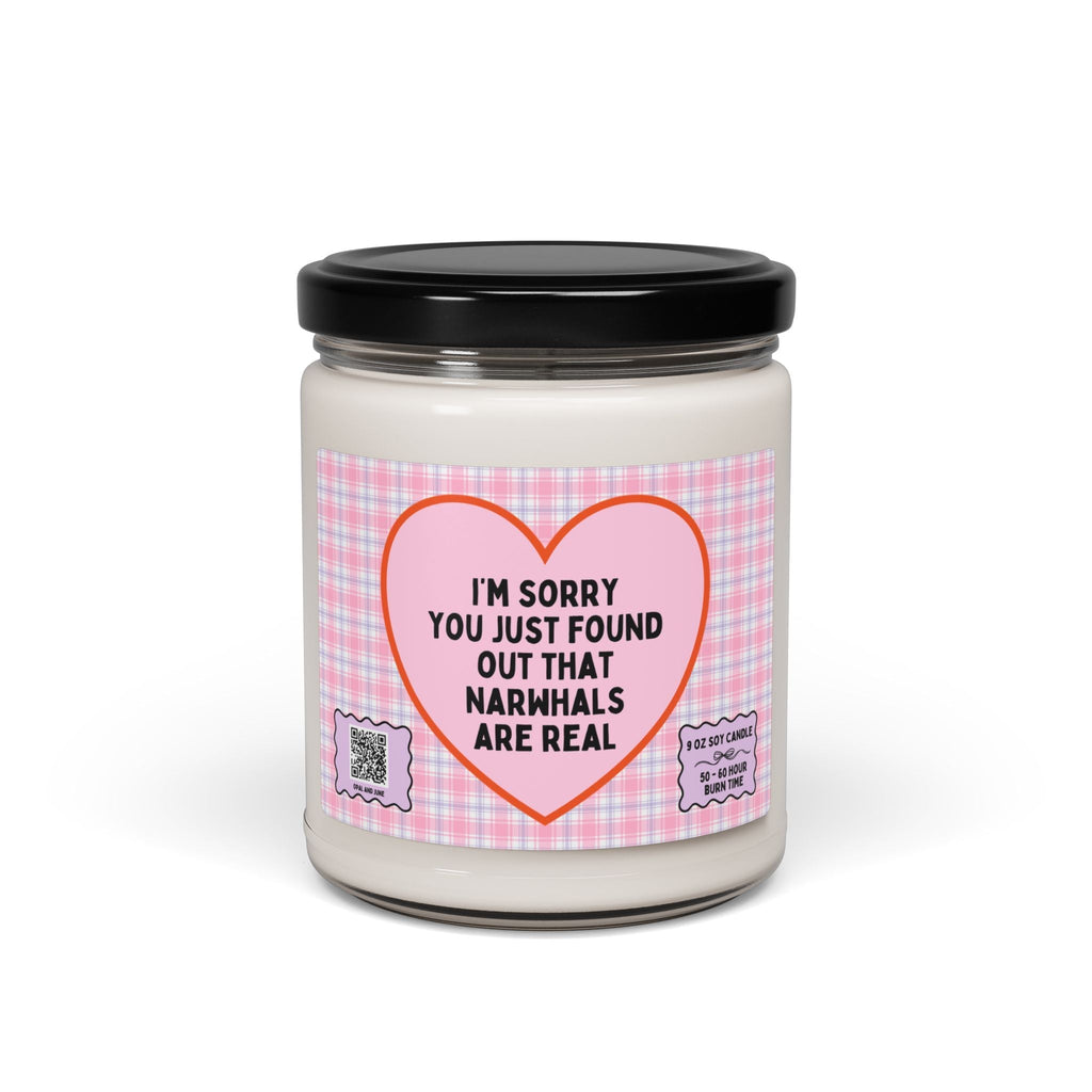 Funny Narwhal Lover Candle