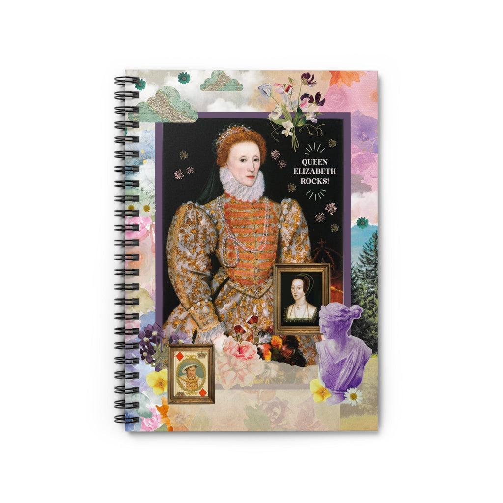 Funny Queen Elizabeth Spiral Notebook for History Teacher or English History Lover | 118 Page Notebook