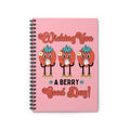 Funny Retro Aesthetic Spiral Notebook for Garden Lover: Wishing You A Berry Good Day