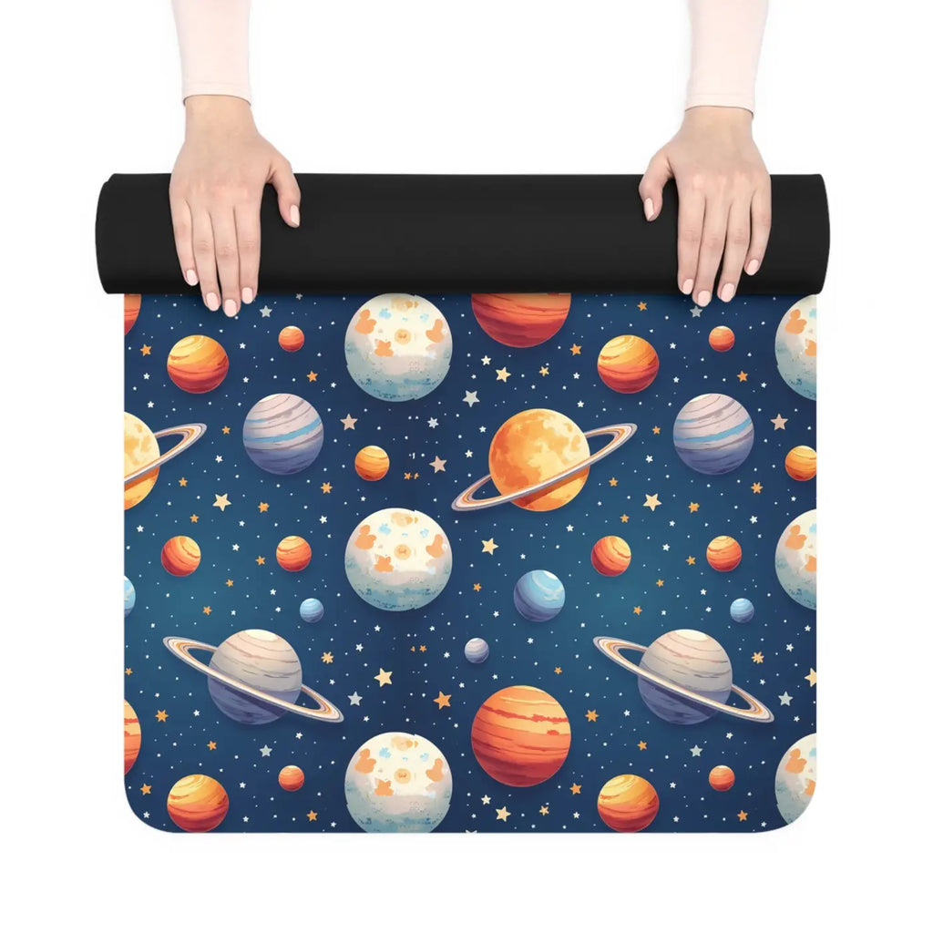 Cosmic Rubber Yoga Mat - Non-Slip Fitness Design - Dipaliz