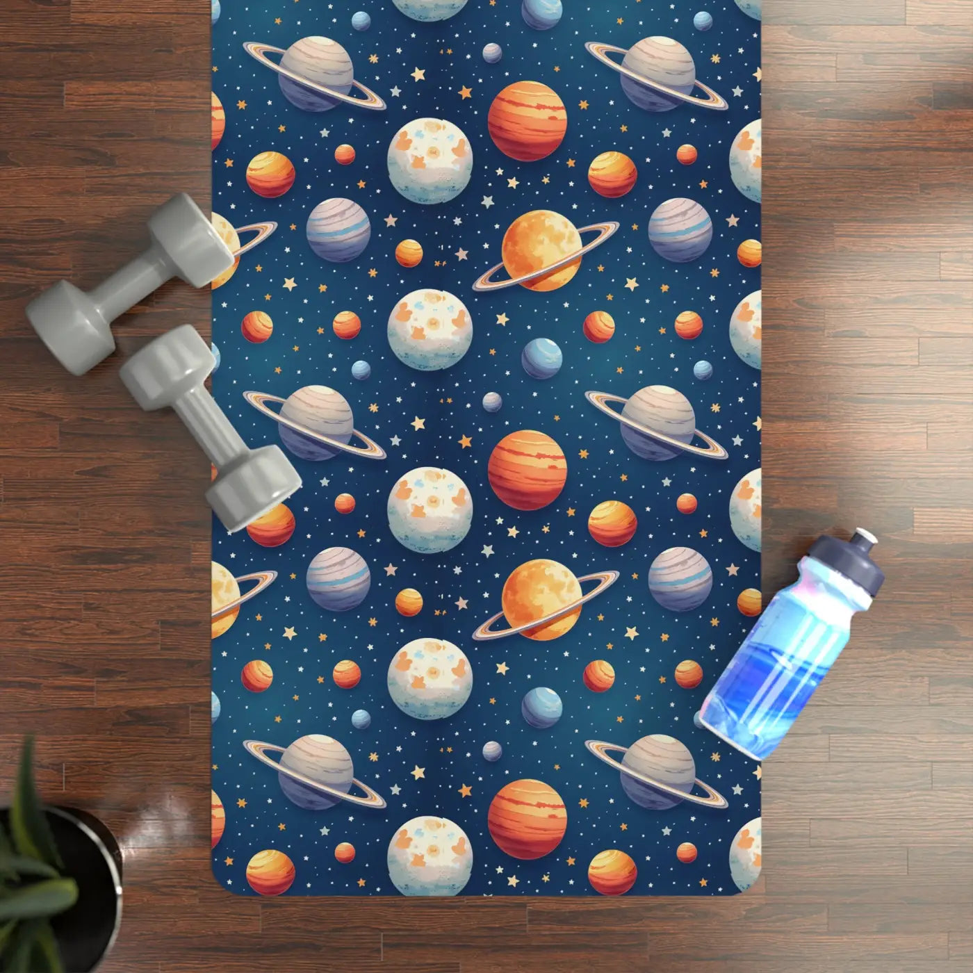 Cosmic Rubber Yoga Mat - Non-Slip Fitness Design - Dipaliz