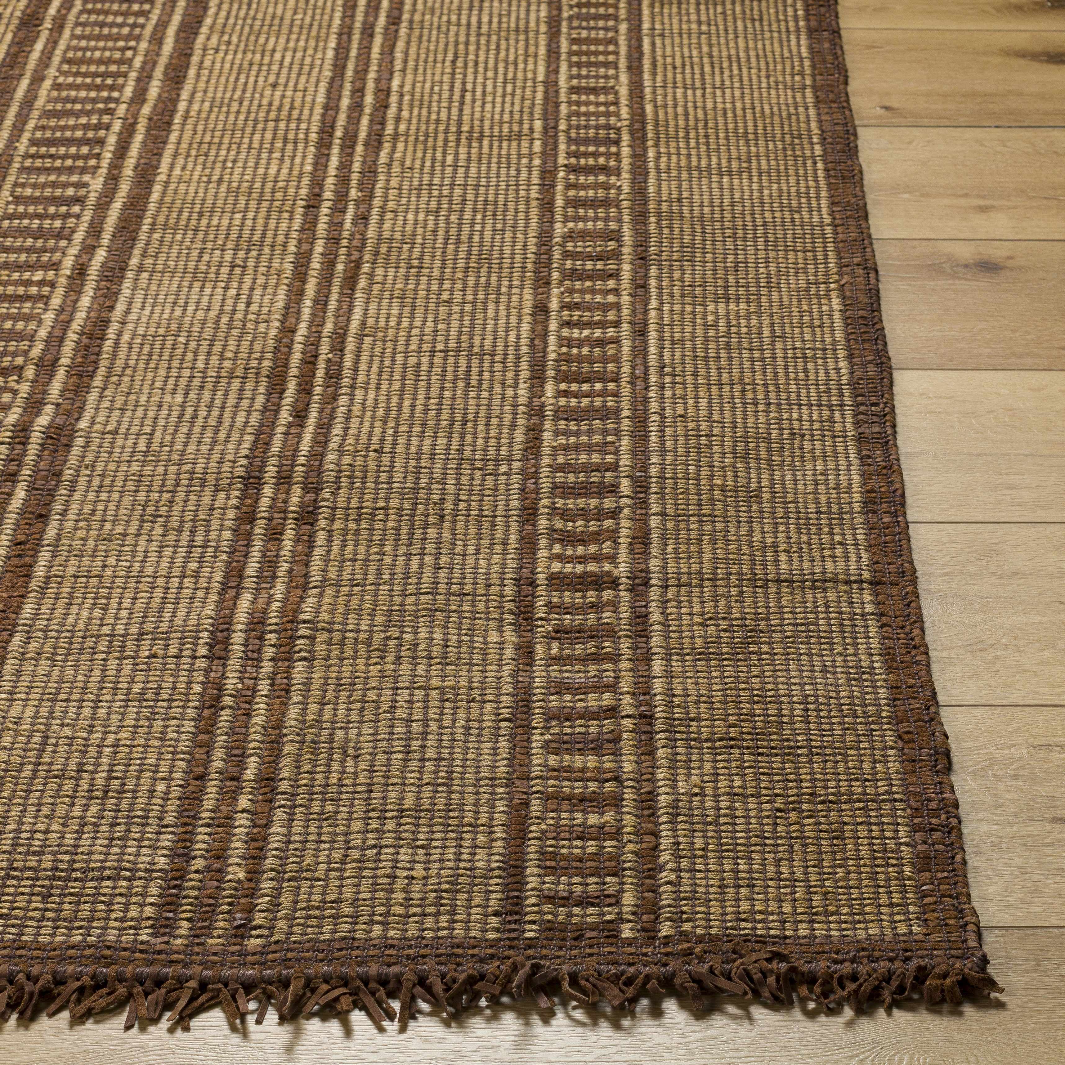 Gita Jute & Leather Rug - Clearance