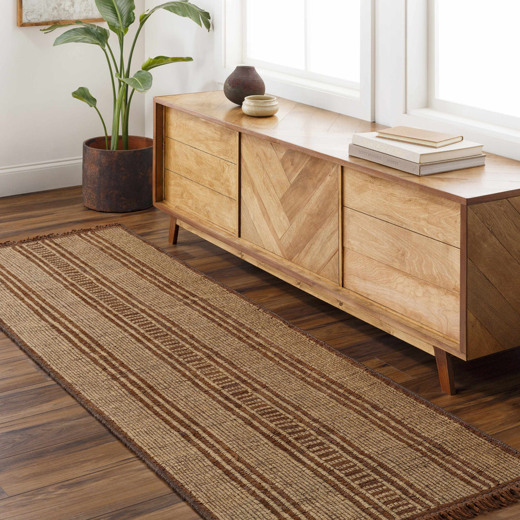 Gita Jute & Leather Rug - Clearance