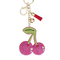 Bag Charm Keychain Cheeky Coquette Fuchsia Cherry Stylish Accessory