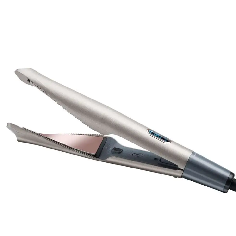 Gold Ceramic Flat Iron for Curly Hair Care
