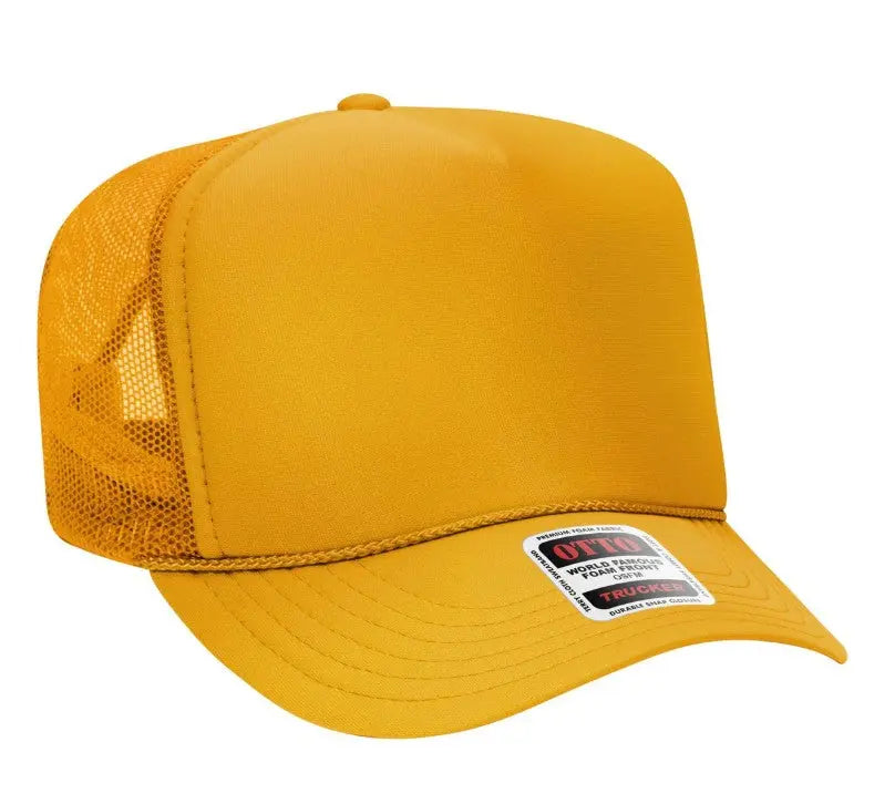 Neon Pink Good Vibes Only Adult Otto Foam Trucker Hat