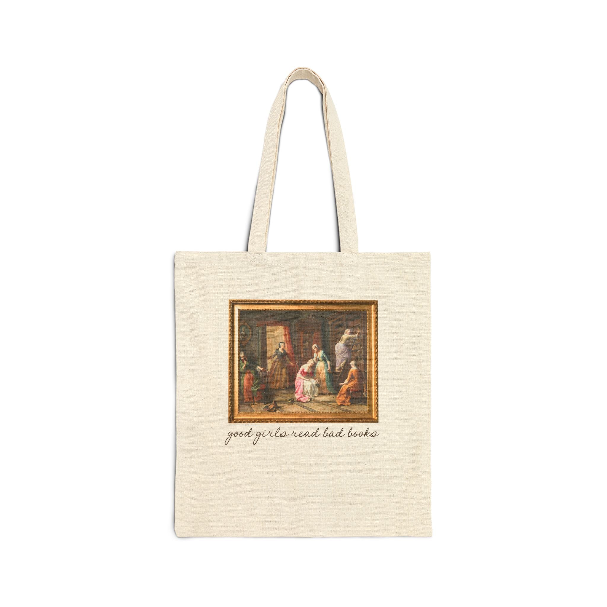 Good Girls Read Bad Books: Funny Art History Bookish Tote Bag
